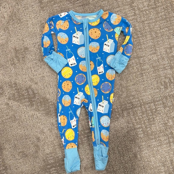 Little Sleepies Other - Little Sleepies Blue Milk & Cookies zippy